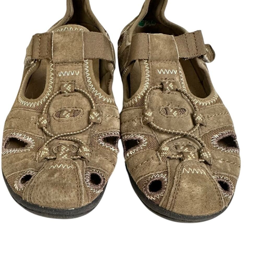 Earth Origins Carmen Leather Slip On Sport Sandal Loafer Brown Size 8 - Picture 3 of 8